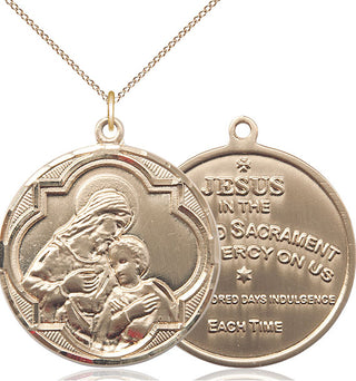 14kt Gold Blessed Sacrament Medal