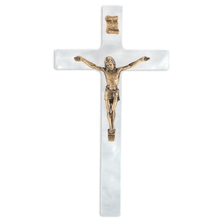 7" Pearlized White Ross With Gold Corpus