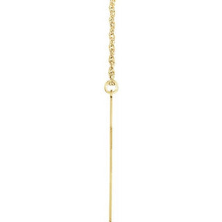 10K Yellow Personalized Block Single Name Cross 18" Necklace