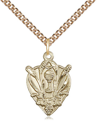 14kt Gold Filled Communion Medal Religious Jewelry