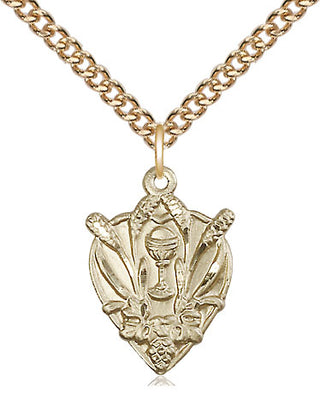14kt Gold Filled Communion Medal Religious Jewelry