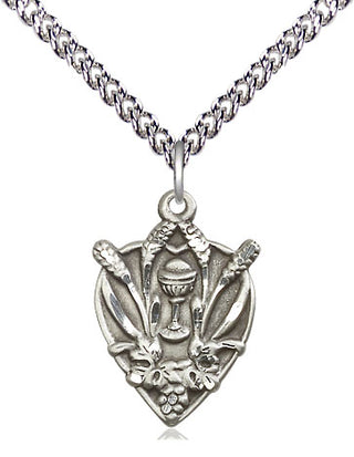 Sterling Silver Communion Medal Religious Jewelry