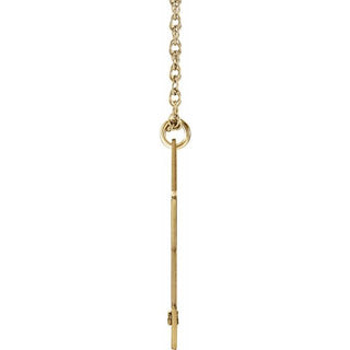 14K Yellow Gold-Plated Sterling Silver Personalized Imitation Emerald Star of David 16" Necklace