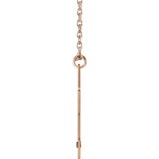 14K Rose Gold-Plated Sterling Silver Personalized Imitation Diamond Star of David 16" Necklace