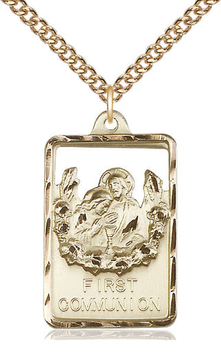 14kt Gold Filled Communion First Reconciliation Medal Catholic Jewelry