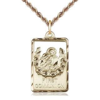 14kt Gold Filled Communion First Reconciliation Medal Catholic Jewelry