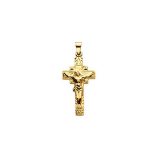 14K Yellow 29x16.5 mm Crucifix Pendant