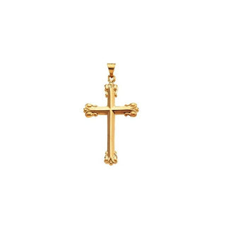 14K Yellow 34.5x23.5 mm Cross Pendant