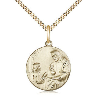 14kt Gold Filled Christ & Child Medal Religious Jewelry