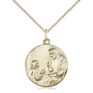 14kt Gold Filled Christ & Child Medal Religious Jewelry