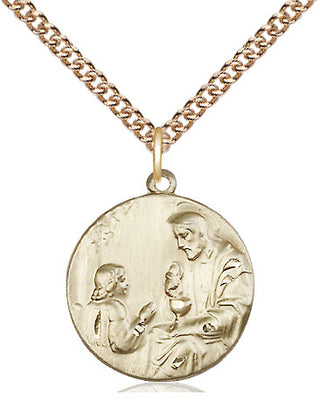 14kt Gold Filled Christ & Child Medal Religious Jewelry