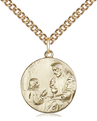 14kt Gold Filled Christ & Child Medal Religious Jewelry