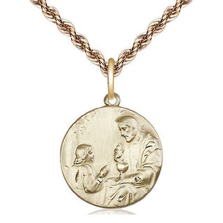 14kt Gold Filled Christ & Child Medal Religious Jewelry