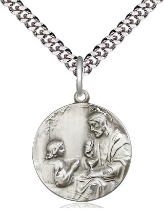 Sterling Silver Christ & Child Medal Religious Jewelry