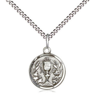 Pewter Communion Chalice Medal Religious and Catholic Jewelry