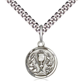 Pewter Communion Chalice Medal Religious and Catholic Jewelry