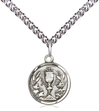 Sterling Silver Communion Chalice Medal | Small