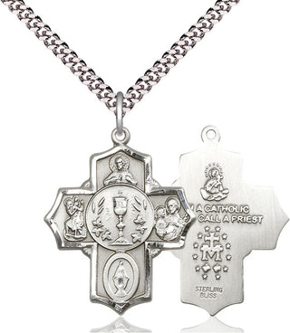 Pewter 5-Way Medal Catholic Jewelry