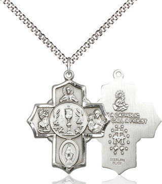 Pewter 5-Way Medal Catholic Jewelry