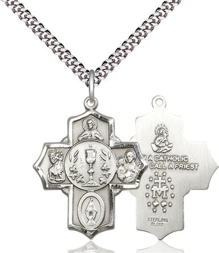 Pewter 5-Way Medal Catholic Jewelry