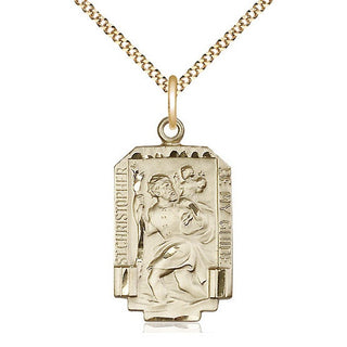 14kt Gold Filled Saint Christopher Medal Catholic Jewelry