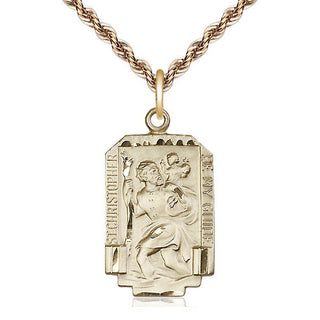 14kt Gold Saint Christopher Medal