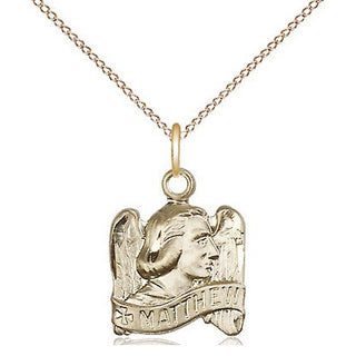 14kt Gold Saint Matthew Medal