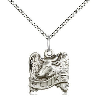 Sterling Silver Saint Luke Medal Religious and Catholic Jewelry