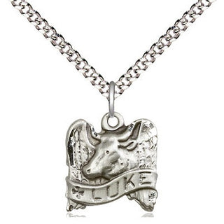 Sterling Silver Saint Luke Medal Religious and Catholic Jewelry