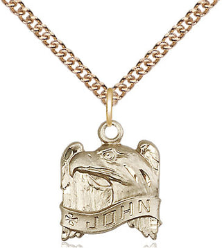 14kt Gold Filled Saint John Medal Religious and Catholic Jewelry