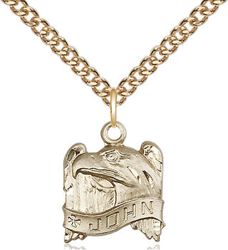 14kt Gold Filled Saint John Medal Religious and Catholic Jewelry