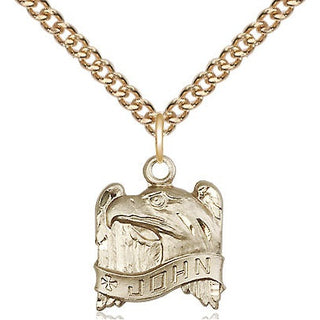 14kt Gold Saint John Medal