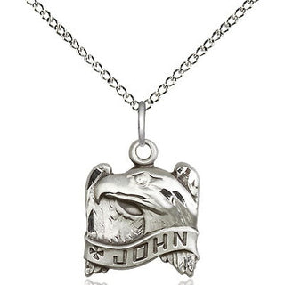 Sterling Silver Saint John Medal Religious and Catholic Jewelry