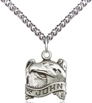 Sterling Silver Saint John Medal Religious and Catholic Jewelry