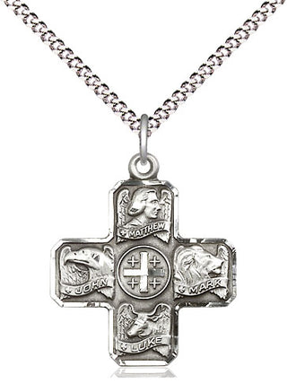 Sterling Silver Evangelist Medal Religious Jewelry