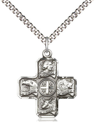 Sterling Silver Evangelist Medal Religious Jewelry
