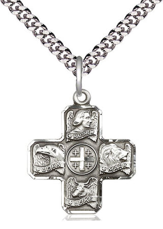Sterling Silver Evangelist Medal Religious Jewelry