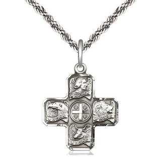 Sterling Silver Evangelist Medal Religious Jewelry
