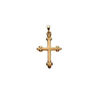 14K Yellow 21x16 mm Cross Pendant