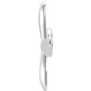 Platinum Sideways Cross Necklace Center