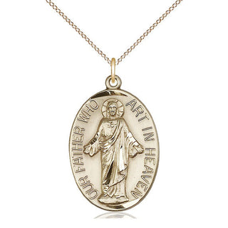 14kt Gold Our Father Medal