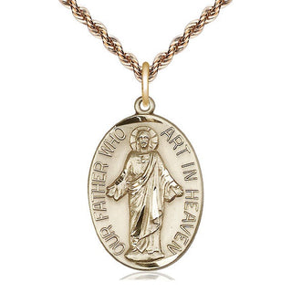 14kt Gold Our Father Medal