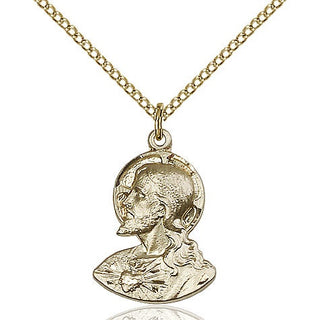 14kt Gold Filled Head of Christ Medal Religious Jewelry