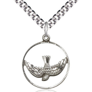 Sterling Silver Holy Spirit Medal Catholic Jewelry