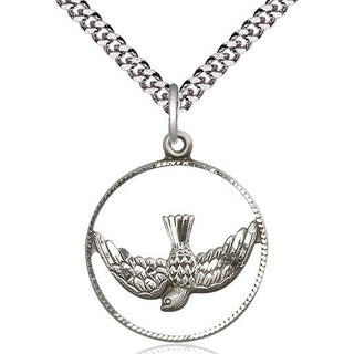 Sterling Silver Holy Spirit Medal Catholic Jewelry