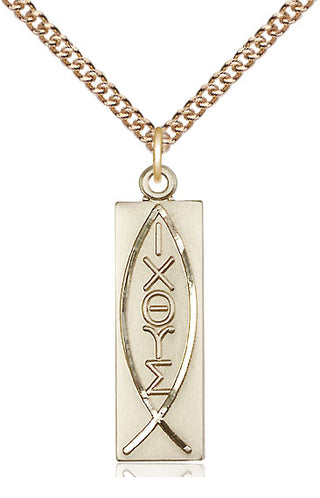 14kt Gold Fish Medal