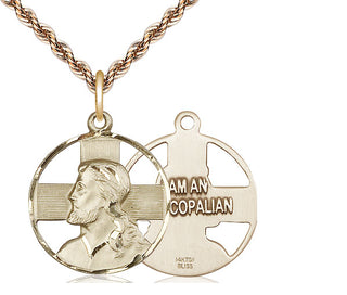 14kt Gold Filled Cross Medal Catholic Jewelry
