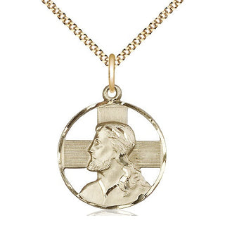 14kt Gold Filled Head of Christ Medal Catholic Jewelry