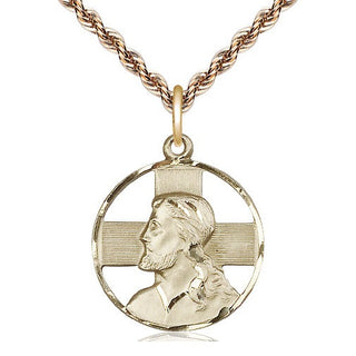 14kt Gold Head of Christ Medal