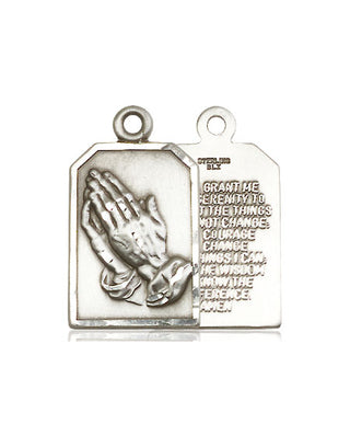 Pewter Praying Hands Medal